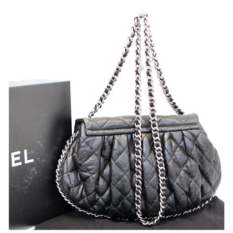 chanel black chain|chanel black quilted crossbody bag.